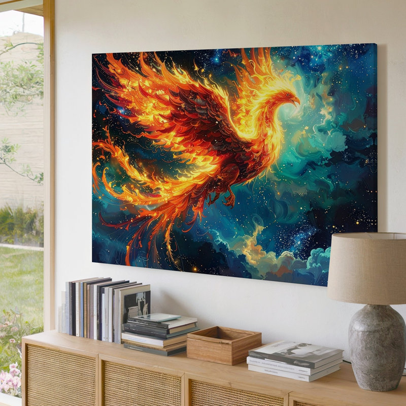 Art mural Wall of Phoenix, H 9 po x l 12 po