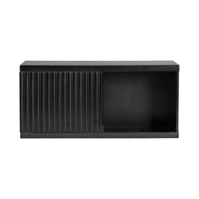 Wooden Wall Cabinet with Sliding Door