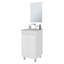 Armoire de salle de bain blanche avec 2 portes-117825048