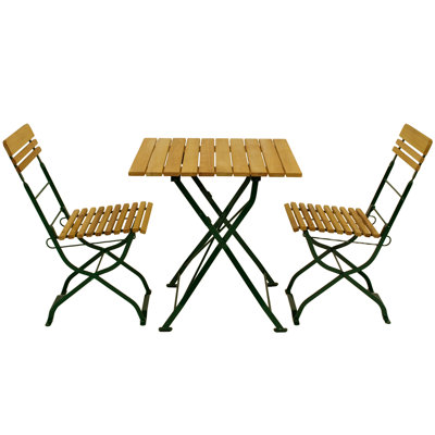 Gaudette 2 - Person Teak Patio Dining Set with Square Table
