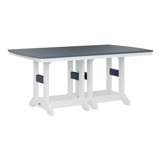 Berlin Gardens Garden Classic Regular Top With White Base Rectangular Counter Height Table