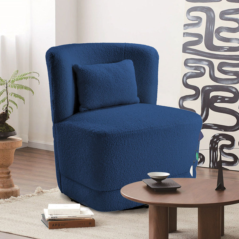 Upholstered Swivel Barrel Chair