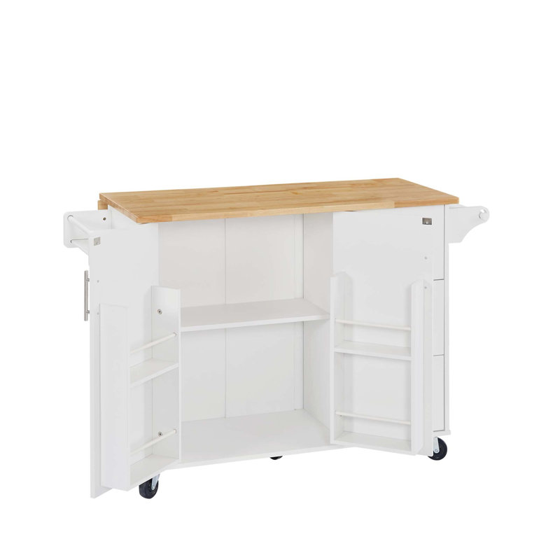 Îlot de cuisine avec comptoir à abattant, chariot d'îlot de cuisine roulant, table d'îlot de cuisine avec porte de grange avec armoire de rangement et support de tour, table d'îlot sur roulettes pour la cuisine