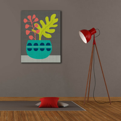 «Epic Graffiti» «Clay Pot 4» par Chariklia Zarris, art mural sur toile, 26 po x 34 po