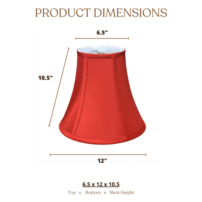 Abat-jour de base Royal Designs, Inc., H 10,5 po x l 12 po x P 12 po, Rouge