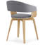 Lowell Bentwood Upholstered Dining Chair with Curved Backrest in Mid-Century Modern Style-1046673528