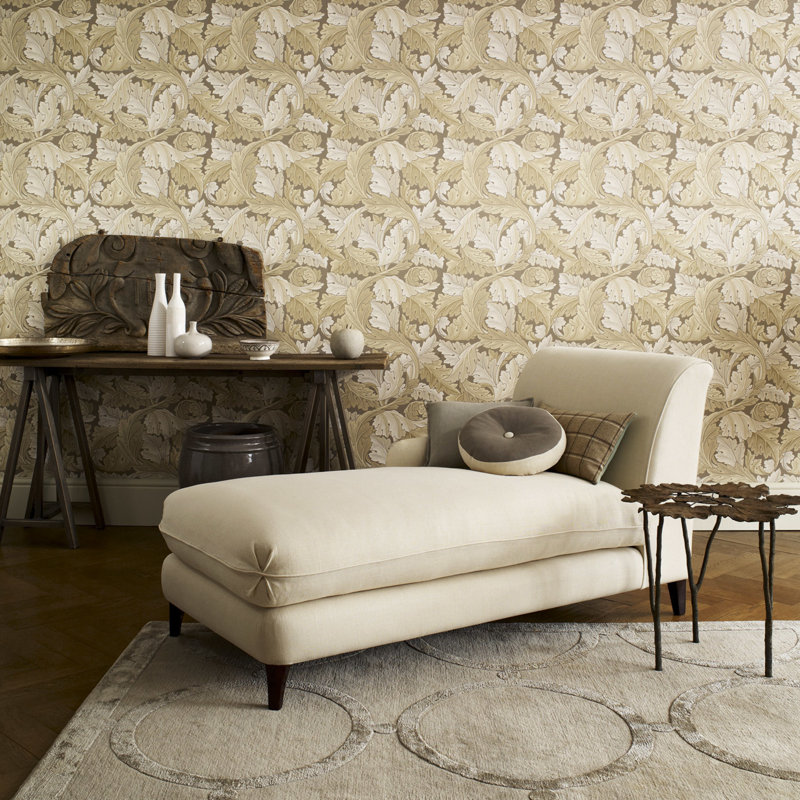 Acanthus 10.05m x 52cm Matte Wallpaper Roll, Grey