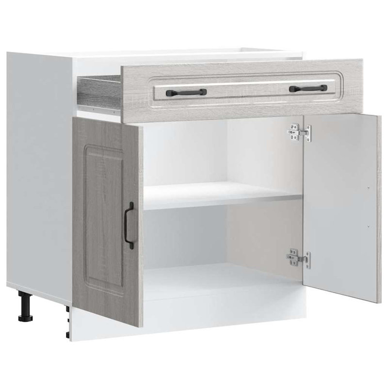 Kitchen Base Cabinet Kalmar Engineered Wood, Grey Sonoma