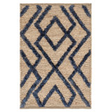 Marco Navy Jute Soumak Handwoven Rug