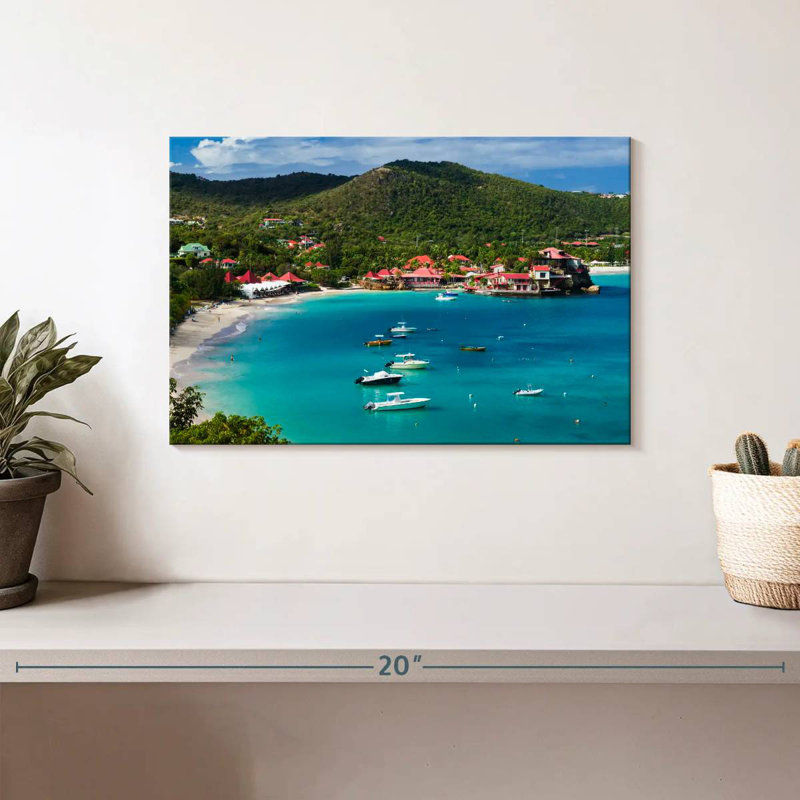 Baie de Saint Jean à Saint-Barth, H 8 po x l 12 po