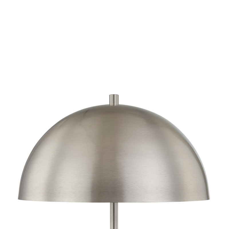Lampe de table en métal Yotam, Nickel brossé