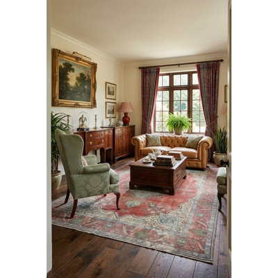 Tapis oriental floral en laine noué à la main 9 pi 9 po x 13 pi 0 po