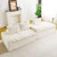 «Canapé modulaire en tricot gaufré blanc - Mobilier de salon modulaire polyvalent»-618853013