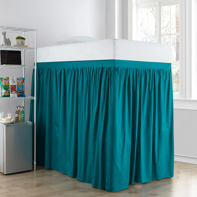 Tailored Wrap Around Bed Skirt, Ocean Depths Teal, Twin XL