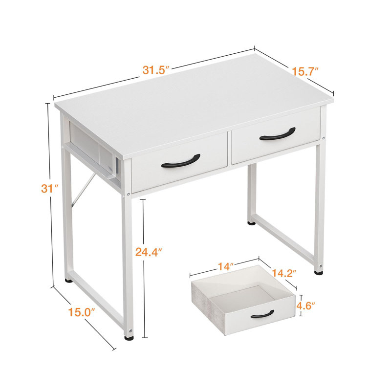 Sugeily Computer Desk, White
