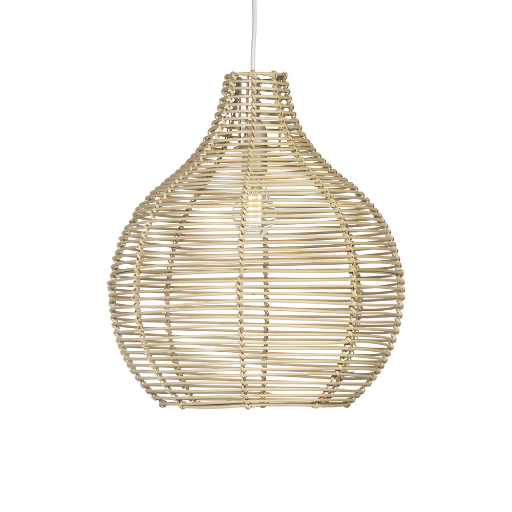 45cm H Bell Pendant Shade ( Screw On ) in Brown