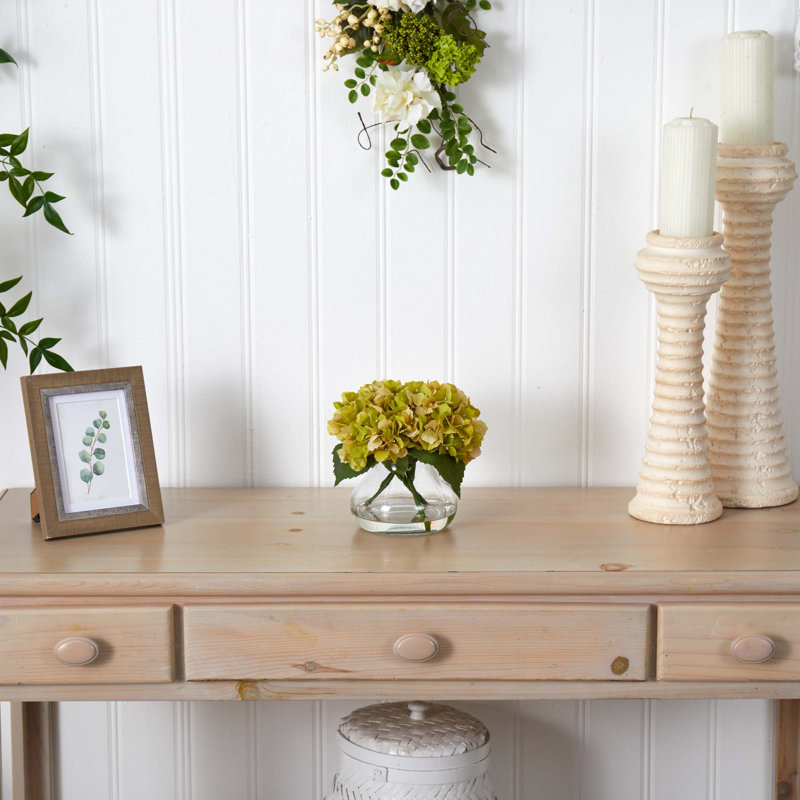 Hydrangea Arrangement in Vase, Small, Green