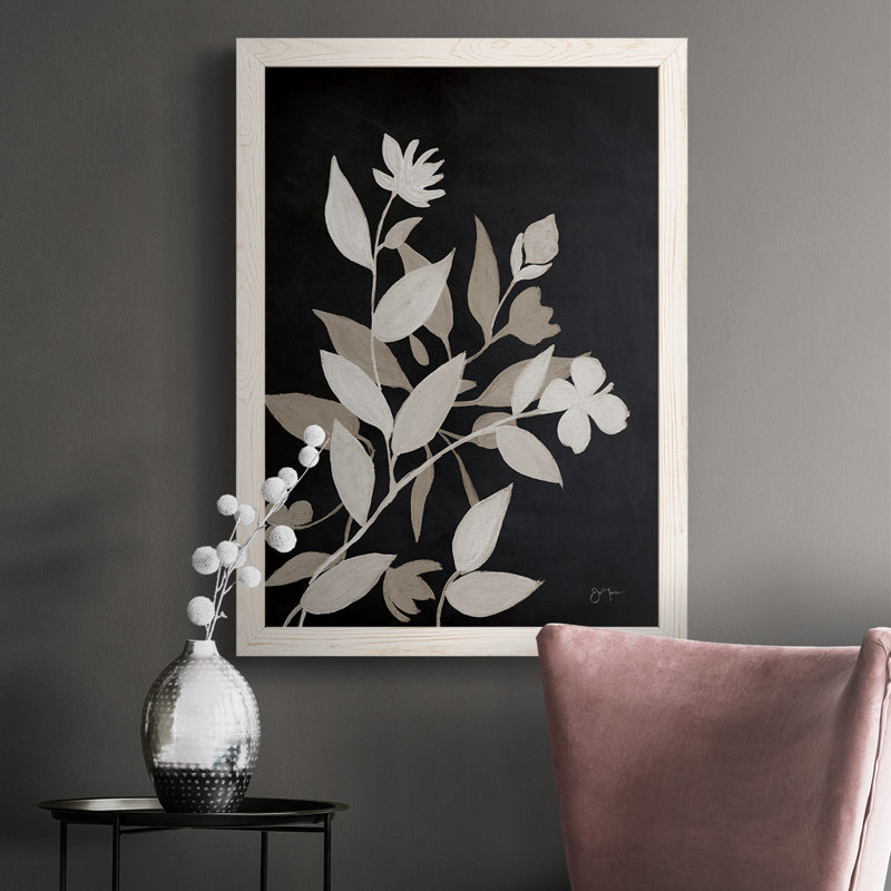 Gella Midnight Silhouette I, reproduction d'art sur toile, Cadre blanc, H 37,5 po x l 27,5 po x P 1 po