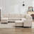 Lyles 107.3" Sectional Sofa With Armrest Black Legs And Moveable Ottoman Seater For 9-109867533