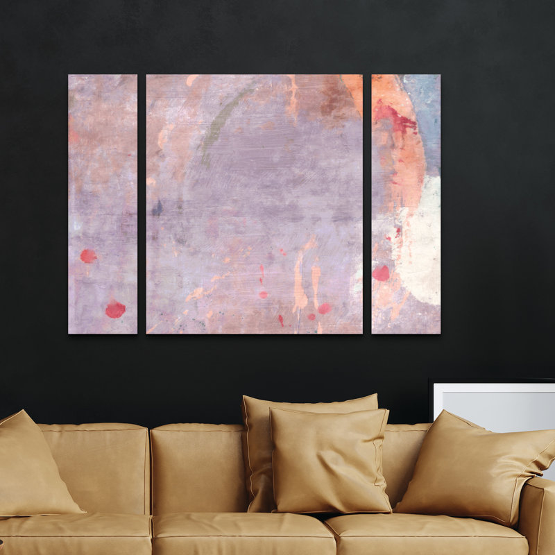 Ensemble de 3 panneaux muraux - Suzanne Nicoll «Room Slipper», art mural sur toile pour le salon, la chambre à coucher ou le bureau 