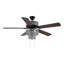 Ventilateur de plafond double à 5 pales 52 "avec abat-jour orné en métal 52" Dashal-1372986792