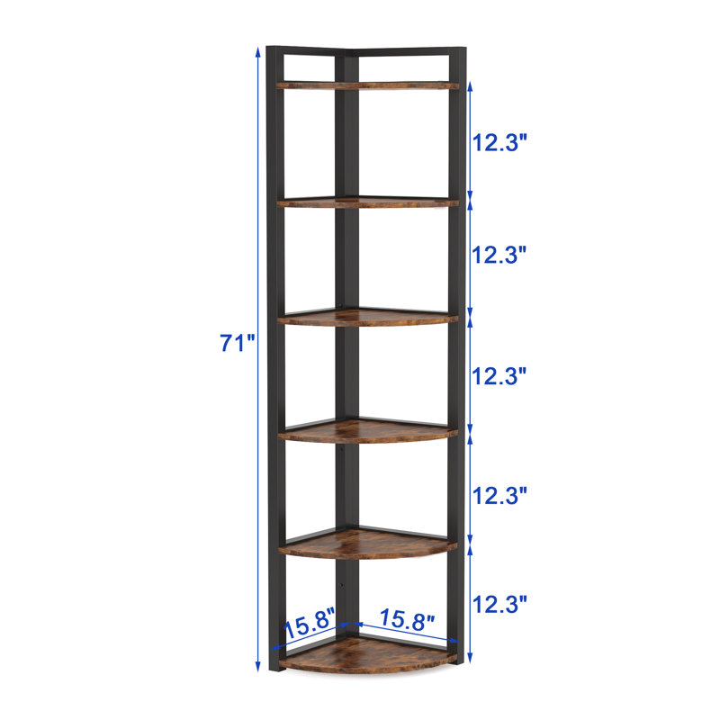 Bibliothèque en coin H 71 "x l 15,8"