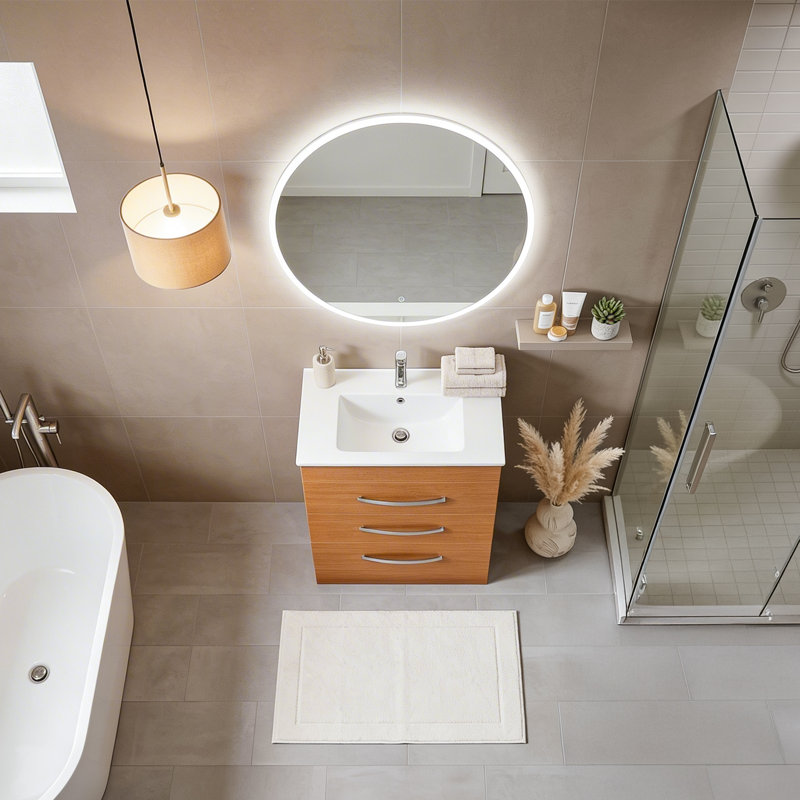 24.75'' Single Bathroom Vanity with Ceramic Top