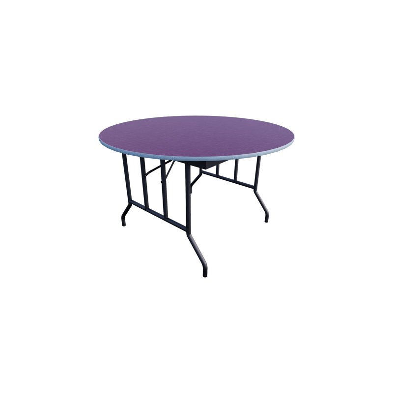 Table pliante - Contreplaqué - Rond, H 29 po x l 48 po x P 48 po