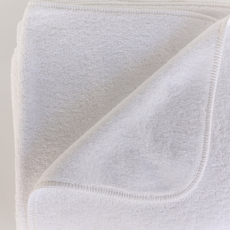 Lago Portuguese Long-Staple 100% Cotton Towels, White, Washcloth - 1 Pack