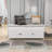 Wood Entryway Storage Bench with 3 Shutter-shaped Doors-569784703