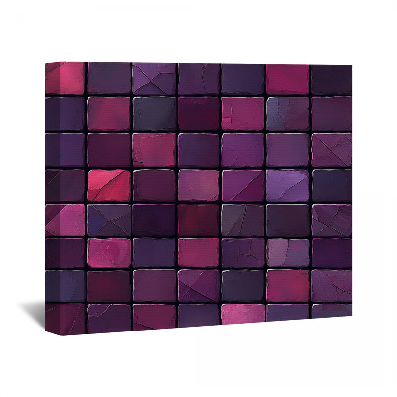 Carreaux de toile tendue - Décoration murale mosaïque, H 16 po x l 20 po