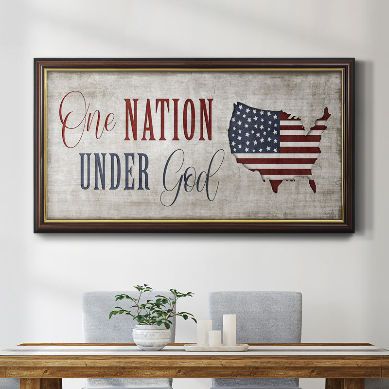 " One Nation Under God ", 25" H x 45" W x 1" D