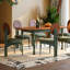 Solid Wood Ash brown and green Dining Table-1003594615