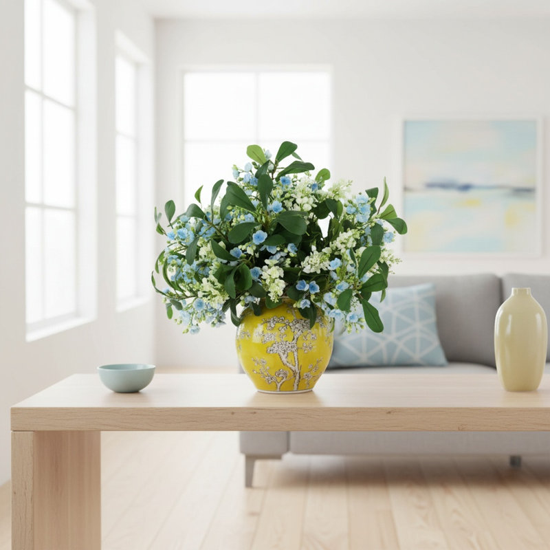 Mixed Budding Stems in Decorative Vase