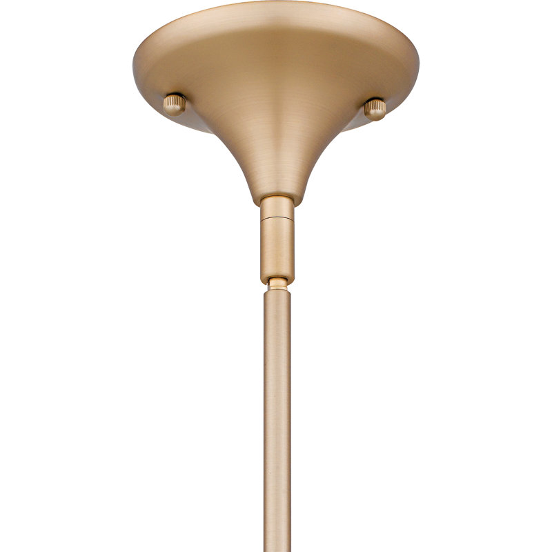 Lustre en bronze doré Moulden, H 12,75 po x l 16 po x P 16 po, 4 lumières