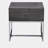Grey Oak and Chrome Storage End Table