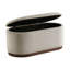 Banc Mid-Century moderne en velours côtelé taupe pour le rangement de la chambre à coucher et le rehaussement du style-709790365