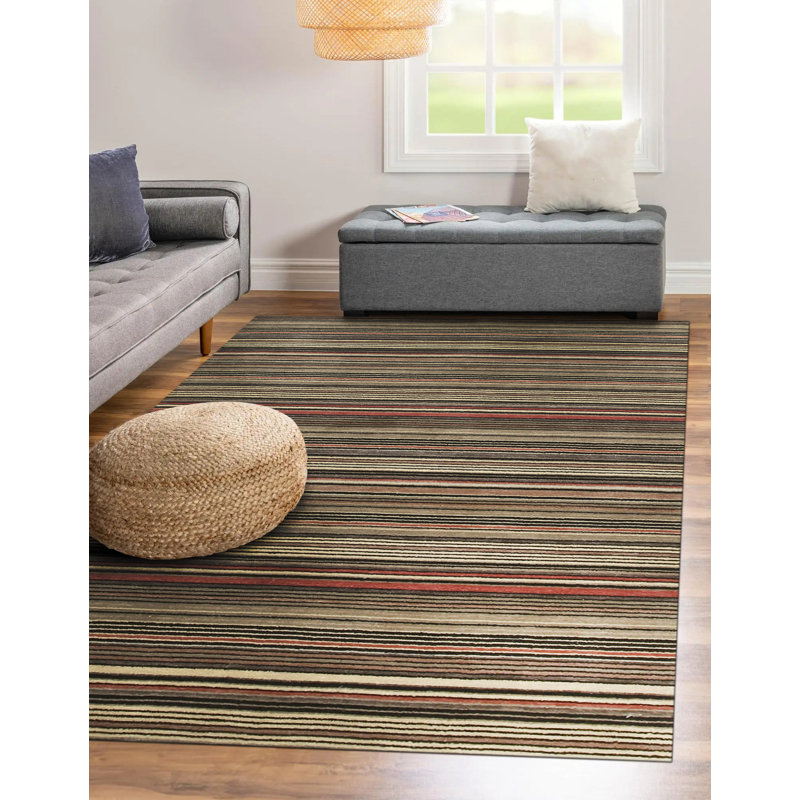 Galiano Black Handmade Wool Area Rug, Rectangle 3' x 5'
