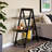Hudson A Shaped Frame Shelf with 3-Tiers in Black Finish, 38.26" H X 29.89" W X 15.12" D