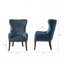 Chaise rembourrée en polyester avec 4 pieds