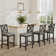X-back Solid Wood Fabric Upholstered Bar & Counter Stool With Footrest