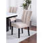 Chaise de salle à manger rembourrée en tissu doux 2 pièces