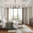 Ellen Rustic 38" 6-Light Black Metal Chandelier