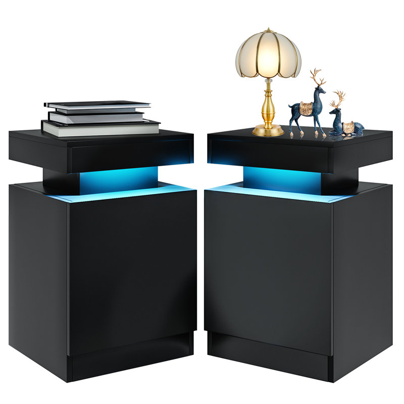 Table de chevet Eliezel, Noir