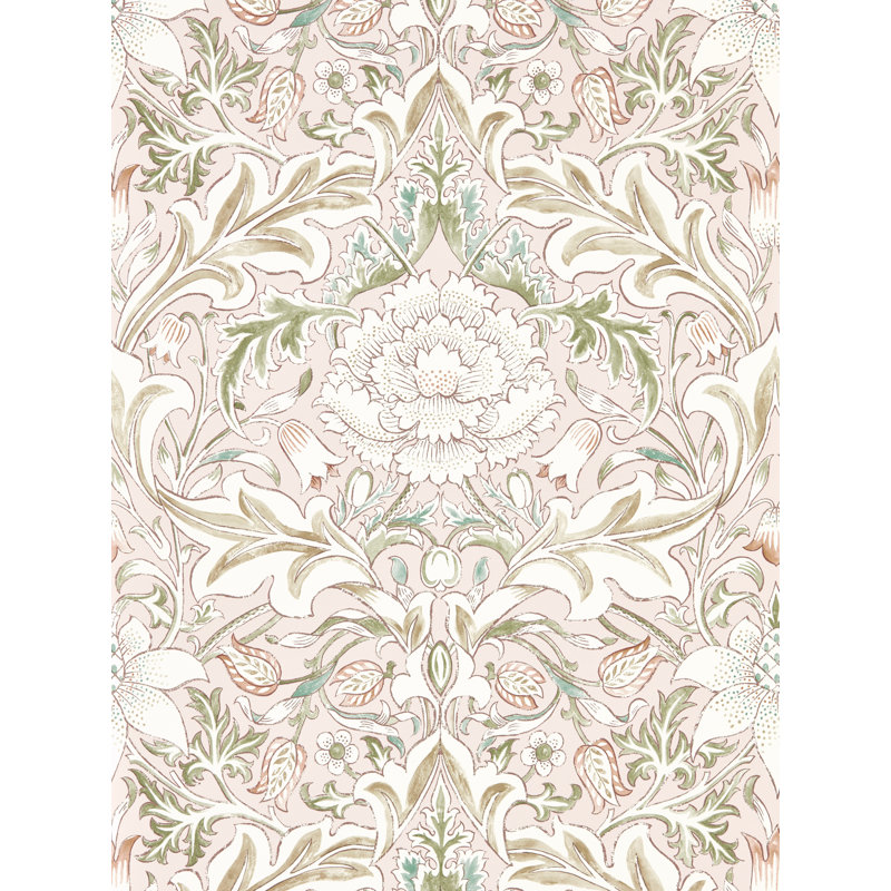 Simply Severn Wallpaper, Cochineal/Willow