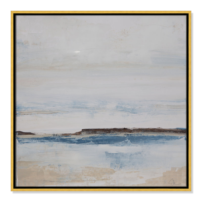 «Walk with Me» par Casa Fine Arts, H 25,5 po x l 25,5 po x P 2 po, Cadre flottant doré