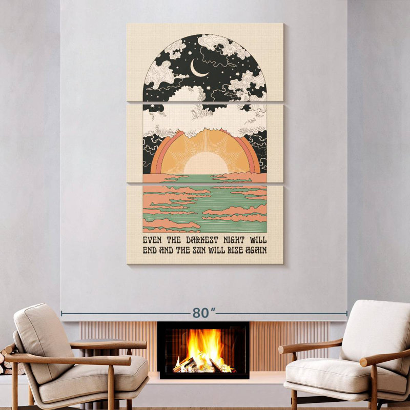 Tergel The Sun Will Rise, 74" H x 48" W