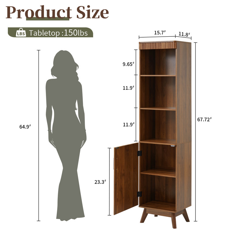 67.7" Bathroom Cabinet, Brown