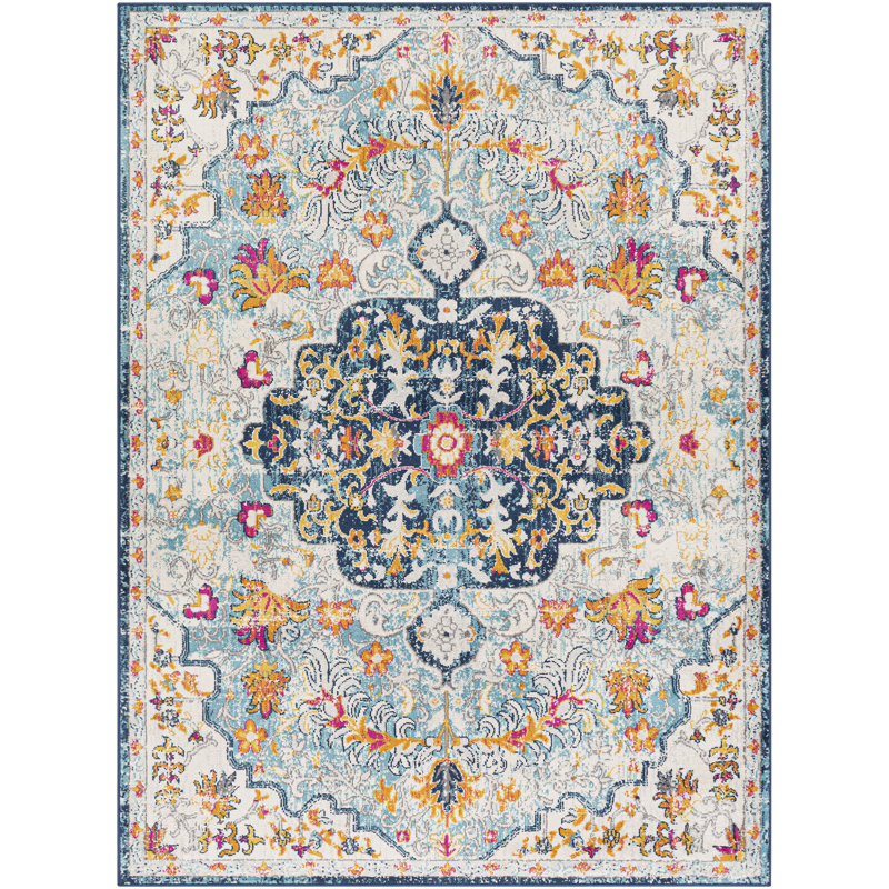 Fleeman Floral Indoor Rug, Rectangle 9' x 12'3"