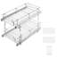 2-Tier Wire Pull Out Cabinet Under Sink Organizer 12x21 Inch Drawer Basket